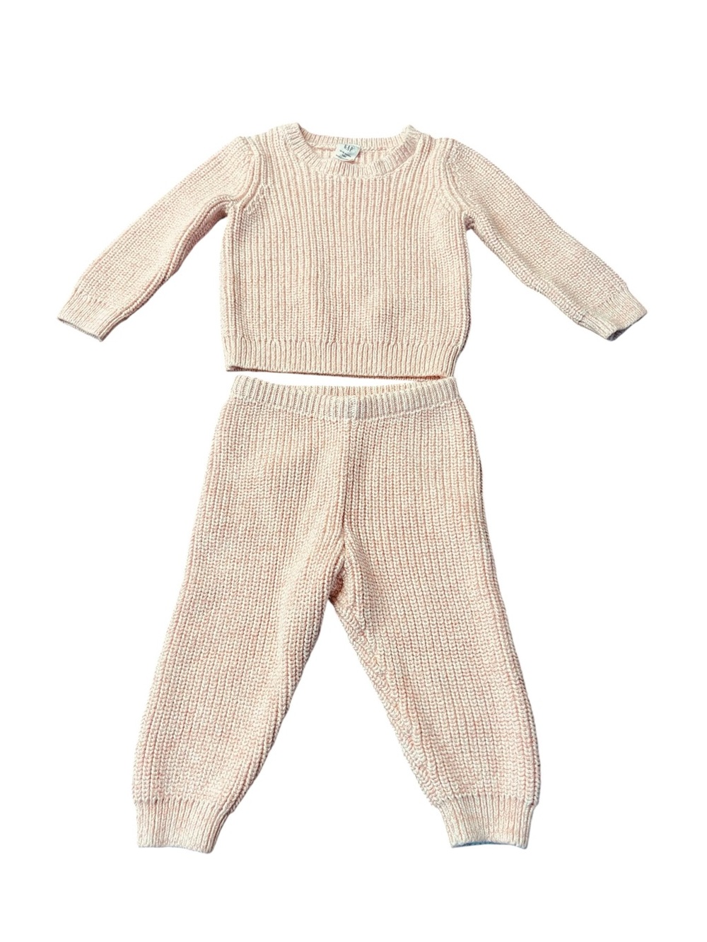 Baby Gap Pale Pink Knit Matching Set - Two-Piece Size 12-18 Months